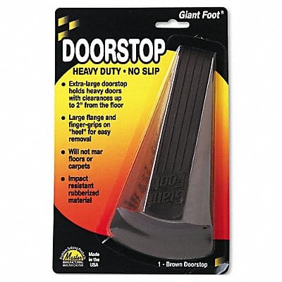 Giant Doorstop Nonslip Rubber Brown