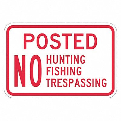 Rflctv No Trespassing Sign 12x18in Alum