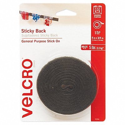 Tape Sticky Back 3/4 x 5 ft Black