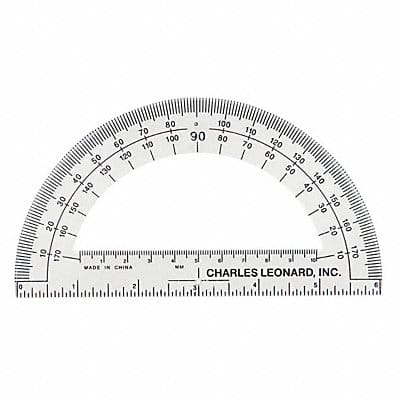 Protractor 6 Plastic Clear PK12