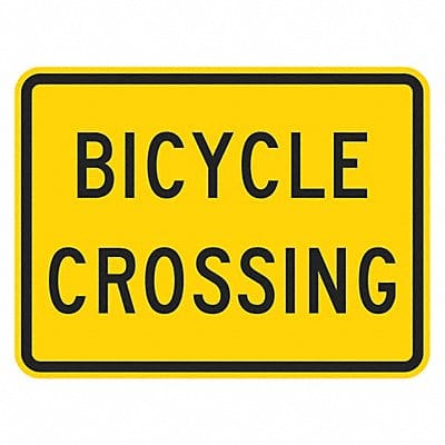 Bicycle Crossing Traffic Sign 12 x 18