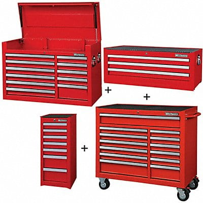 Rolling Cabinet Intermediate Side Red