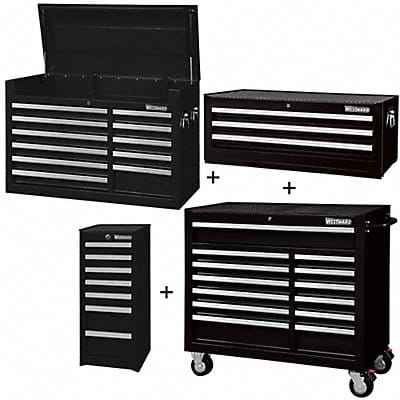 Rolling Cabinet Intermediate Side Black