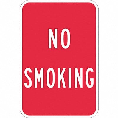 No Smoking Sign 18 in Aluminum