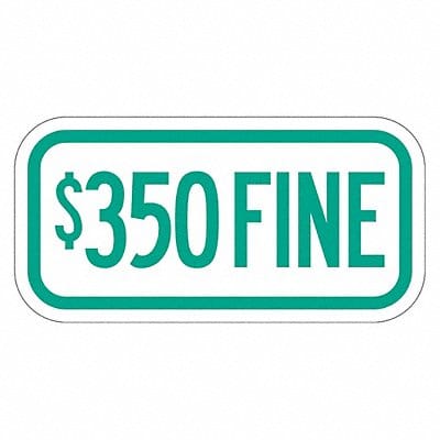 Fine Supplemental Parking Sign 6 x 12