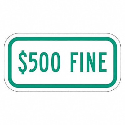 Fine Supplemental Parking Sign 6 x 12