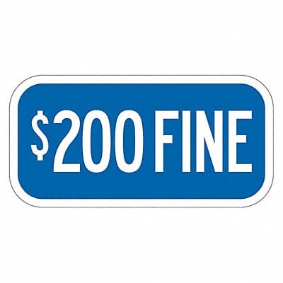 Fine Supplemental Parking Sign 6 x 12