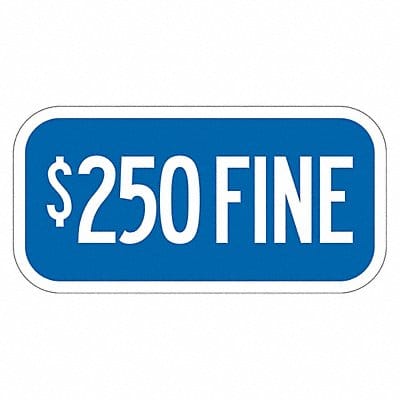 Fine Supplemental Parking Sign 6 x 12