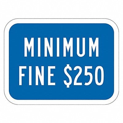 Fine  Penalty Parking Sign 9 x 12