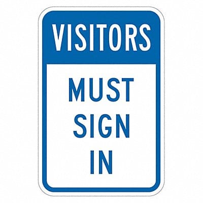 Rflctv Visitors Sign 18x12in Aluminum