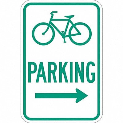 Bicycle Parking Right Sign 18 x 12