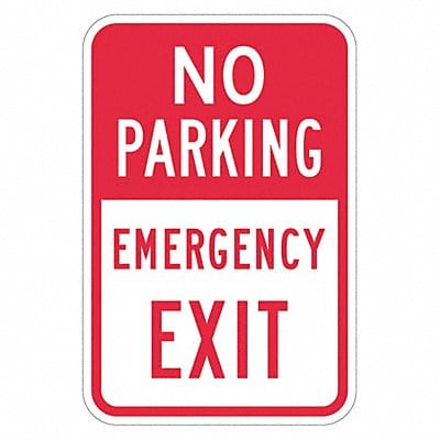 No Parking Exit Sign 18 x 12