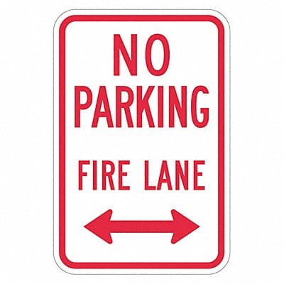 No Parking Fire Lane Sign 18 x 12