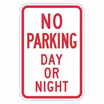 No Parking Day Or Night Sign 18 x 12