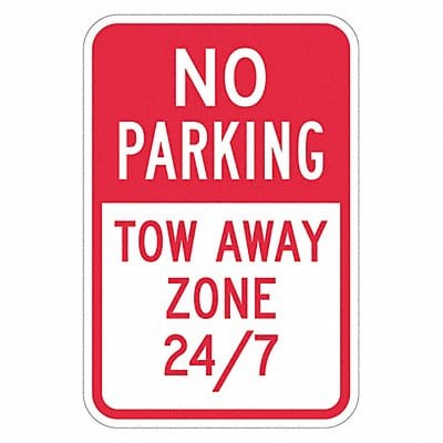 Tow Zone No Parking Sign 18 x 12