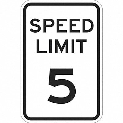 Speed Limit 5 Traffic Sign 18 x 12