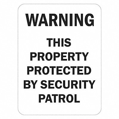 Rflctv Surveillance Warning Sign 18x12in