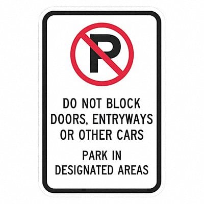 Door No Parking Sign 18 x 12