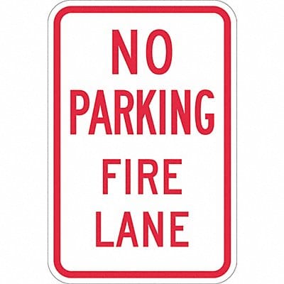 No Parking Fire Lane Sign 18 x 12