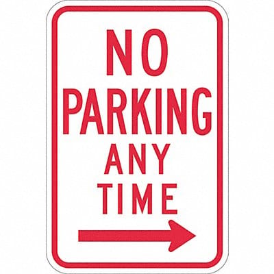 No Parking Any Time Sign 18 x 12