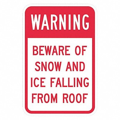 Rflctv Icy Conditions Warn Sign 18x12in