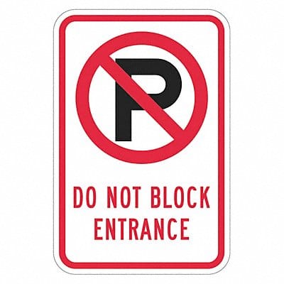 No Parking Entrance Sign 18 x 12