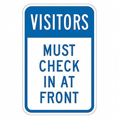 Rflctv Visitors Sign 18x12in Aluminum