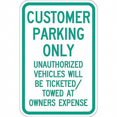 Customer Parking Sign 18 x 12