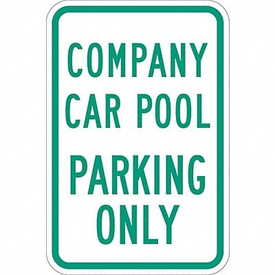 Car Pool Parking Sign 18 x 12