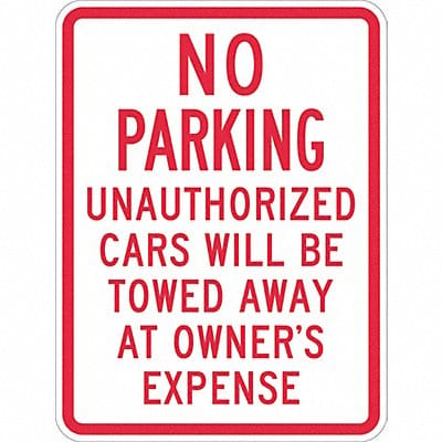 Tow Zone No Parking Sign 18 x 12