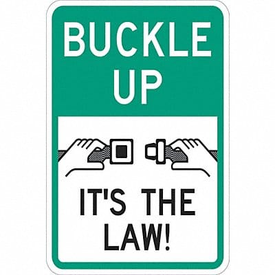 Buckle Up Traffic Sign 18 x 12