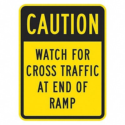 Watch For Cross Traffic Sign 18 x 12