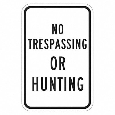 Rflctv No Trespassing Sign 18x12in Alum