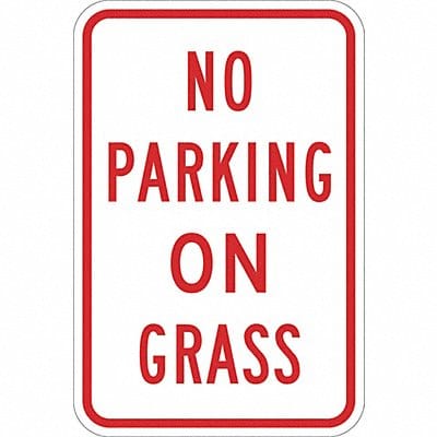 No Parking On Grass Sign 18 x 12