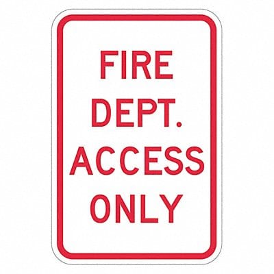 Rflctv Fire Connection Sign 18x12in Alum