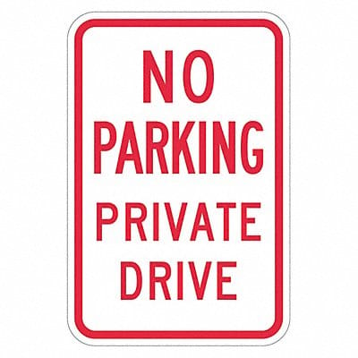 Driveway No Parking Sign 18 x 12