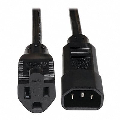 Power Cord C14 to 5-15R 10A 18AWG 1ft