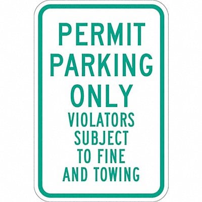 Permit Parking Sign 18 x 12