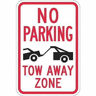 Tow Zone No Parking Sign 18 x 12