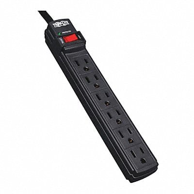 Surge 6 Outlet 6ft cord 360J Black LED