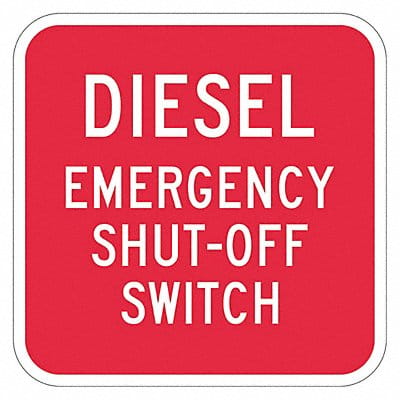 Reflective Diesel Sign 12x12in Aluminum