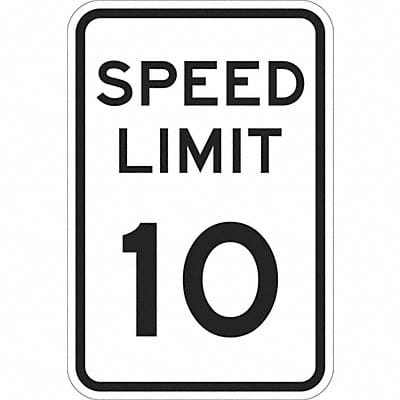 Speed Limit 10 Traffic Sign 18 x 12