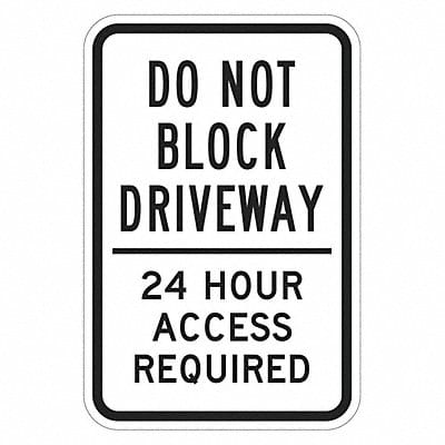 Driveway No Parking Sign 18 x 12