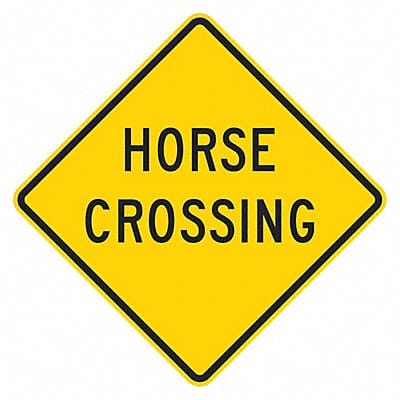 Horse Crossing Traffic Sign 12 x 12