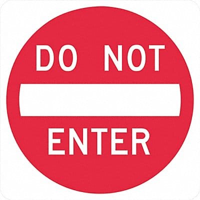 Do Not Enter Traffic Sign 12 x 12