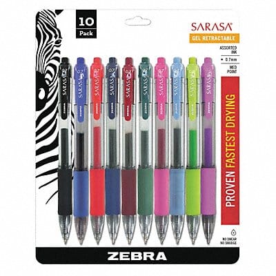 Sarasa Gel Pen Assorted Medium PK10