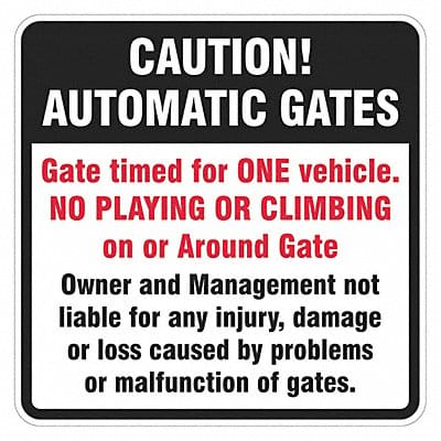 Parking Lot Gate Parking Sign 12 x 12