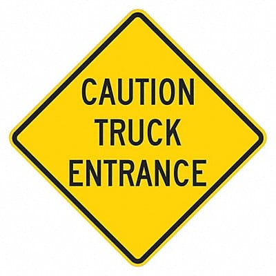 Truck Entrance Traffic Sign 12 x 12