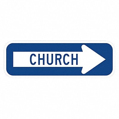 Church Traffic Sign 6 x 18