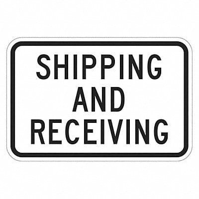 Rflctv Ship Receiving Sign 18x24in Alum